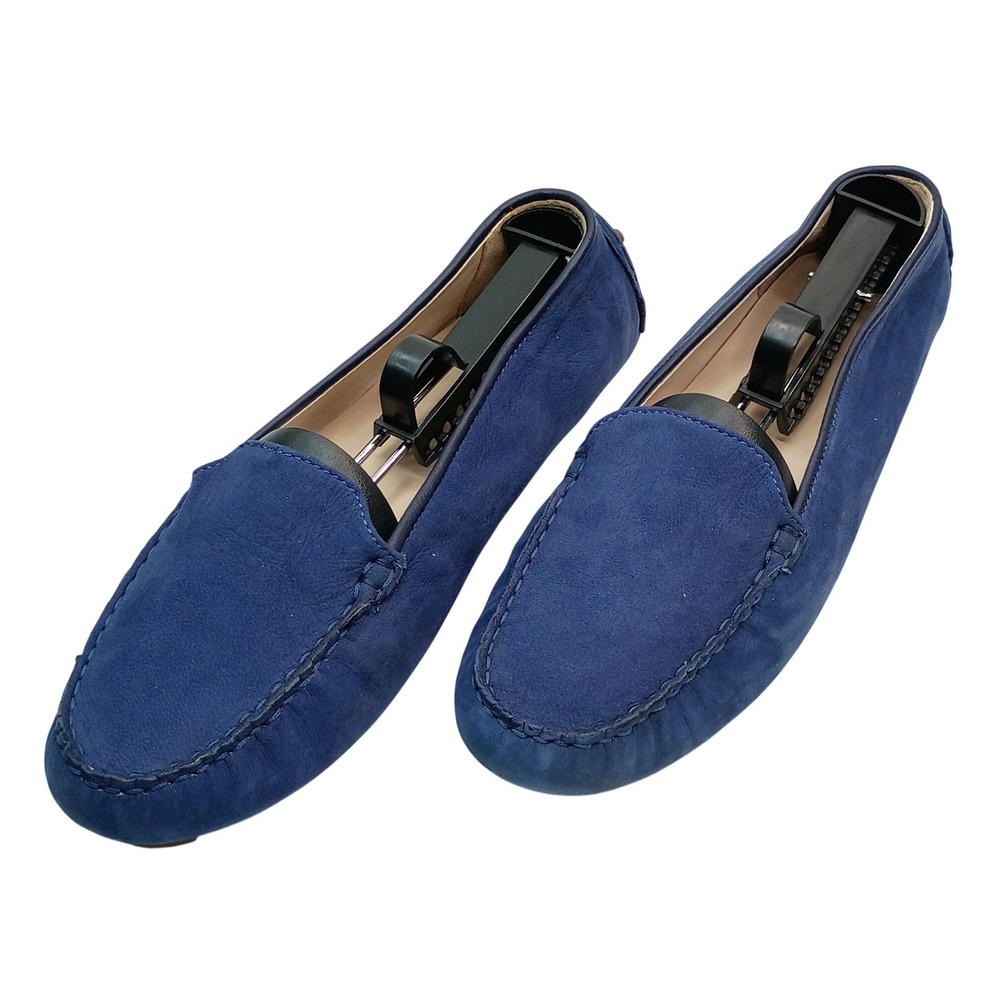Cole Haan Grant Driver Loafers Men Size 9 Blue Suede Moccasin W02513